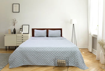 Regency Grey Cotton Coverlet Set